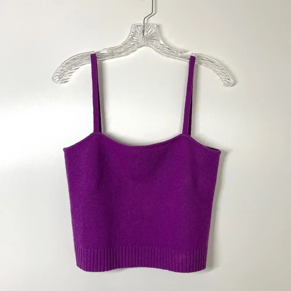 Ralph Lauren Wool Camisole Purple Y2K 90's Clueless Preppy